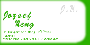jozsef meng business card